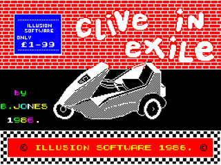 Clive in Exile title screen for ZX Spectrum
